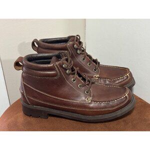 CABELAS MENS SIZE 8W VIBRAM BROWN MID TOP BOOTS LACE UP CASUAL WORK Y2K HUNTING